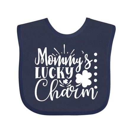

Inktastic St. Patrick s Day Mommy s Lucky Charm with Shamrock Gift Baby Boy or Baby Girl Bib