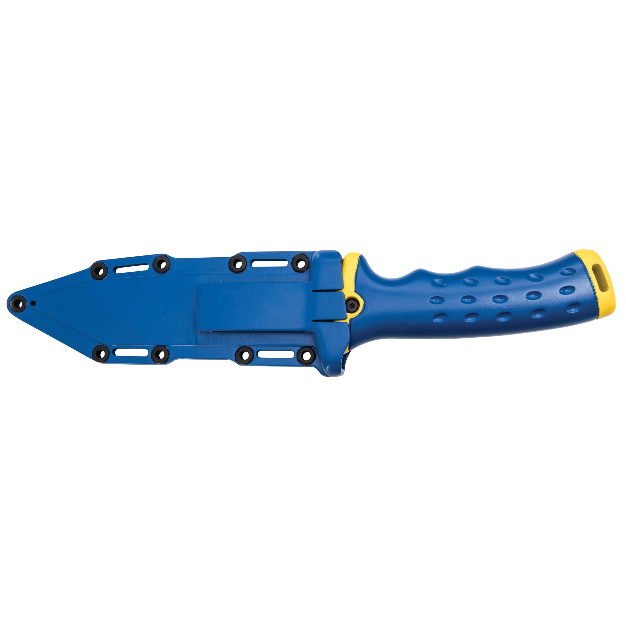 Estwing 42440 5.5 in Long Fixed Blade Tanto Point Hunting / Outdoor Knife, Blue/Yellow