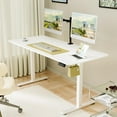 thumbnail image 2 of Bureau Debout Électrique à Hauteur Réglable, Bureau d'Ordinateur Électrique Ergonomique Assis-Debout avec Poste de Travail Informatique Rustique, 2 of 8