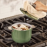 Caraway Petite Cooker - 2 Qt Ceramic Coated Pot - Free From Forever Chemicals - Perfect for Rice, Grains, or Sauces - Cream