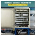 thumbnail image 2 of NEMA 4X Enclosure 20x16x8 Inch - Fiberglass Electrical Box, IP66 Waterproof, Hinged Junction Box - Indoor Outdoor Use w/ Mounting Plate, 2 of 7