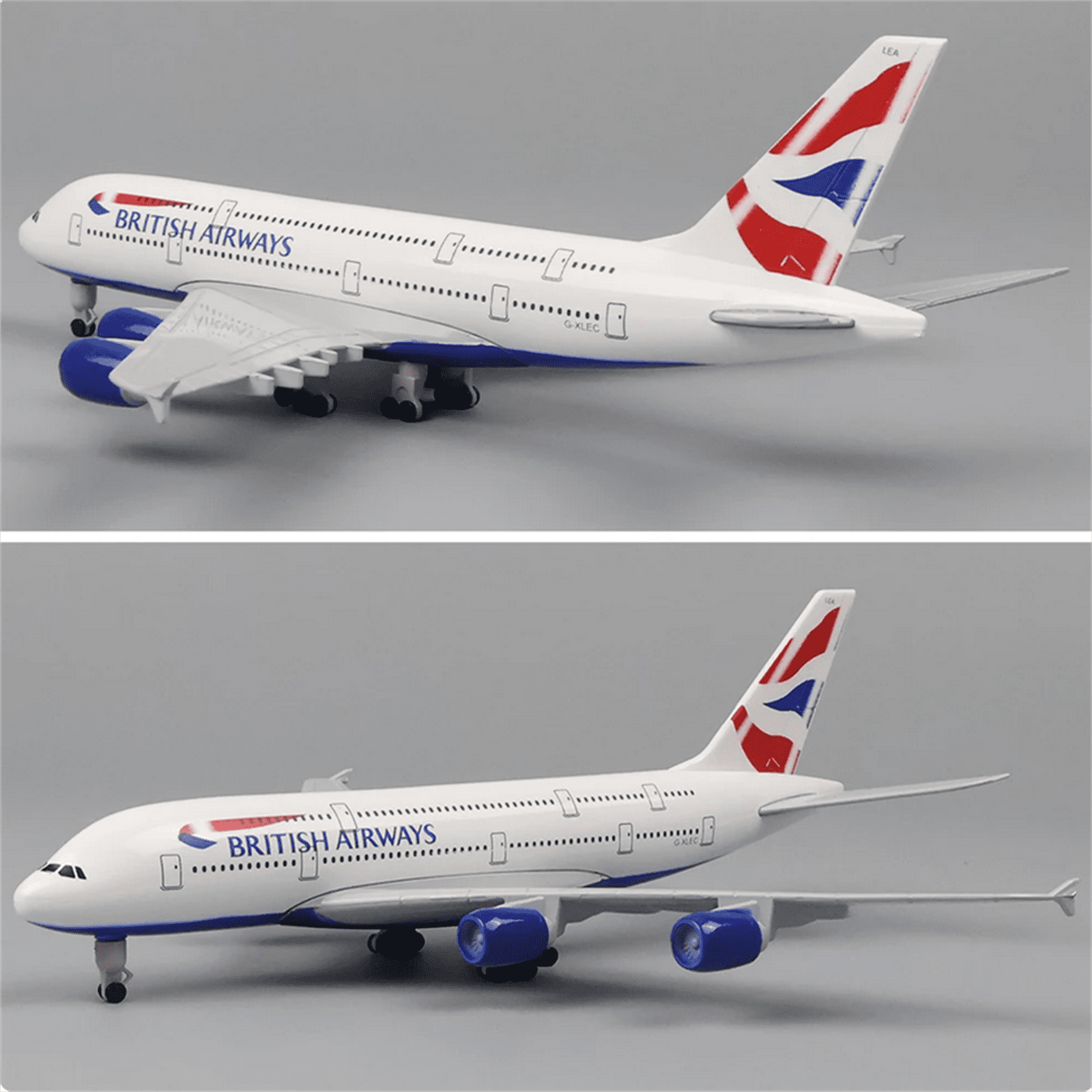 British Airways A380 Alloy Plane Model Retro and Elegant Decoration Aircraft Model for Living Room or Display Room
