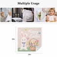 thumbnail image 5 of Happy Easter Cloth Napkins, Cute Bunny Colorful Eggs Spring Flowers Green Washable and Reusable Dinner Napkins Set of 6, Table Napkin for Kitchen Party Birthday Wedding Hotel Housewarming 20"x20", 5 of 9