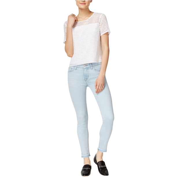 Hudson Jeans ajustados con dobladillo liberado para mujer, azul, 30 Hudson Ceñido