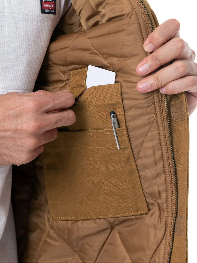 Free Shipping! Wrangler Men's Insulated Duck Quilted Work Jacket