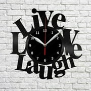 Live Love Laugh Vinyl Record Wall Clock Home Decor Art Decor Vintage Wall Art Design