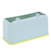 Niceauty 1Pack Pet Litter Scoop Storage Blue Plastic Cat Shaped Litter Storage Container For Cat Owners