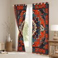 thumbnail image 3 of Homewish Vintage Bohemain Pattern Curtains Pack of 2 (42x84 Each),Boho Theme Curtains Blackout,Orange Deepblue Beige Bedroom Curtains For Adult,Breathable Home Decor, 3 of 6