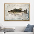 thumbnail image 2 of wall26 Framed Canvas Print Wall Art Largemouth Bass Fish on Granite Background Marine Life Animals Digital Art Realism Nautical Scenic Ultra for Living Room, Bedroom, Office - 24"x36" Natur, 2 of 5