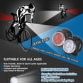 thumbnail image 4 of Rechargeable LED Bike Lights Set,4 Brightness Modes Bicycle Lights,USB Rechargeable IPX4 Water and Dirt proof Mountain Road Bike Front and Rear Light, 4 of 6