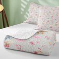 thumbnail image 4 of Erosebridal Duck Quilt King for Girls, Pink Boots King Coverlet Set, 3 Pieces 1 Bedspread and 2 Pillowcases, 4 of 7