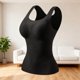 thumbnail image 1 of Ropa interior térmica Tops de moda para mujer de invierno sin mangas de cuello redondo cómodas camisetas sin mangas lisas regulares blusa de poliéster para mujer, 1 of 5