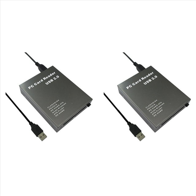 2X Lector de Tarjetas USB2.0 PCMCIA Lector de Tarjetas Lector de Tarjetas de PC Adaptador USB 2.0 una PC PCMCIA Disco Flash Lector de Tarjetas de Memoria