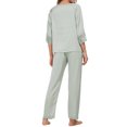 thumbnail image 3 of Unique Bargains Women's Satin Lounge with Pants Nightwear Pajama Sleepwear Sets, 3 of 5