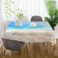 thumbnail image 6 of Summer Beach Rectangle Tablecloth, Dust Proof Anti Wrinkle Wipeable Table Cloth Tabletop foration of Dinner Kitchen Wedding Holiday Party 60"x120" Decor Gift, 6 of 7