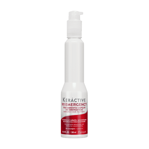 Nutrapel KERACTIVE 911 EMERGENCY HAIR TREATMENT 10.14 FL.OZ. Leave-in conditioner for all hair types. Enriched with Macadamia Oil.