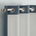 thumbnail image 7 of Eclipse Kids Chambray Solid 100% Blackout Grommet 84" long x 40" wide Curtain panel in Navy, 7 of 7