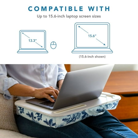 LapGear - Designer Lap Desk for 15.6" Laptop - Blue Blossoms