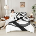 thumbnail image 4 of Castle Fairy Vintage Oil Painting Twin Comforter Sets,Abstract Mid Century Bedding Set, 4 of 8