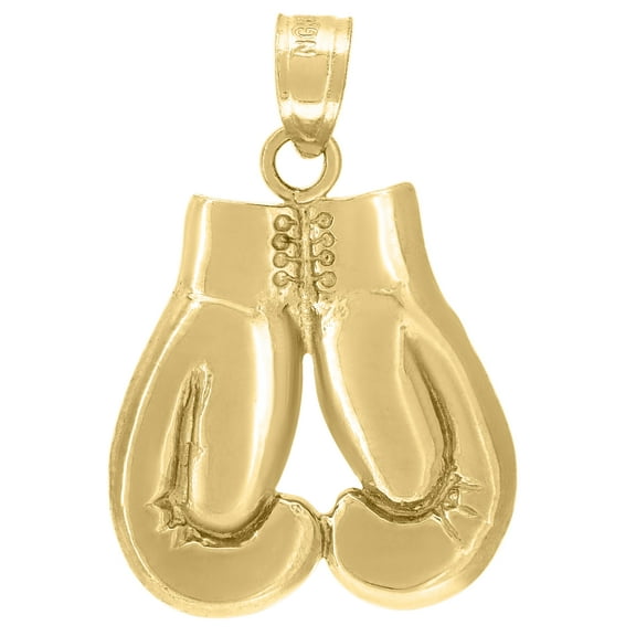 10kt Real Yellow Gold Unisex Boxing Glove Sports Charm Pendant