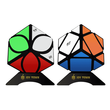 JoyTown Speed Cube Set of 2, Ivy Cube Puzzle and Skewb Cube Twisty Puzzle, Smooth 3x3 Speedcubing, Great Gift Idea for Kids