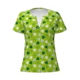 thumbnail image 4 of Wukai St Patrick's Day7 Casual V-Neck Graphic Tees for Women: Lightweight and Breathable Summer Tops with Stylish Design-X-Large, 4 of 8