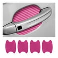 thumbnail image 1 of 4PCS Car Door Handle Sticker, Carbon Fiber Anti-Scratches Car Door Cup Protector, Non-Marking Auto Door Handle Protective Film, Universal for Most Car Handles,Pink, 1 of 7