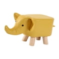 thumbnail image 3 of Reposapiés de animales, otomano tapizado, taburete creativo para cambiar zapatos de dibujos animados, reposapiés para dormitorio, sala de estar, fácil Amarillo Macarena Reposapiés de dibujos animados, 3 of 8