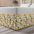 thumbnail image 1 of Fruits and Vegetables Bed Skirt, Colorful Fresh Farm Products Scattered on a Plain Background, Elastic Bedskirt Dust Ruffle Wrap Around for Bedding Decor, 4 Sizes, Multicolor, by Ambesonne, 1 of 2