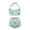 A-Light Blue428, variant on Womens Lemon Floral Print Halter Swimwear Slim Fit Sleeveless Sweetheart Neck High Waisted Bikini Set Stretchy Cheerful Beach Swimsuits