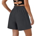 thumbnail image 2 of PRETTYGARDEN Shorts for Women Dressy Summer Elastic High Waisted Wide Leg Business Casual Work Shorts with Pockets, 2 of 7