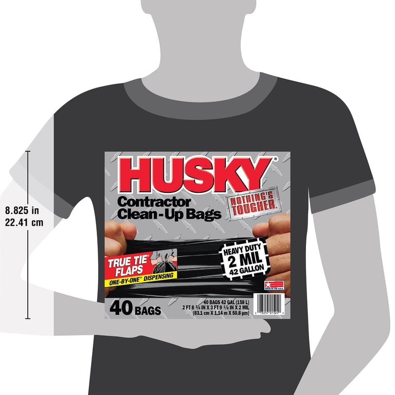 Poly America Husky HKK55WC030B Lot de 30 doublures de batterie Twist Tie de 170 litres Poly America Husky HKK55WC030B Lot de 30 doublures de batterie Twist Tie de 170 litres