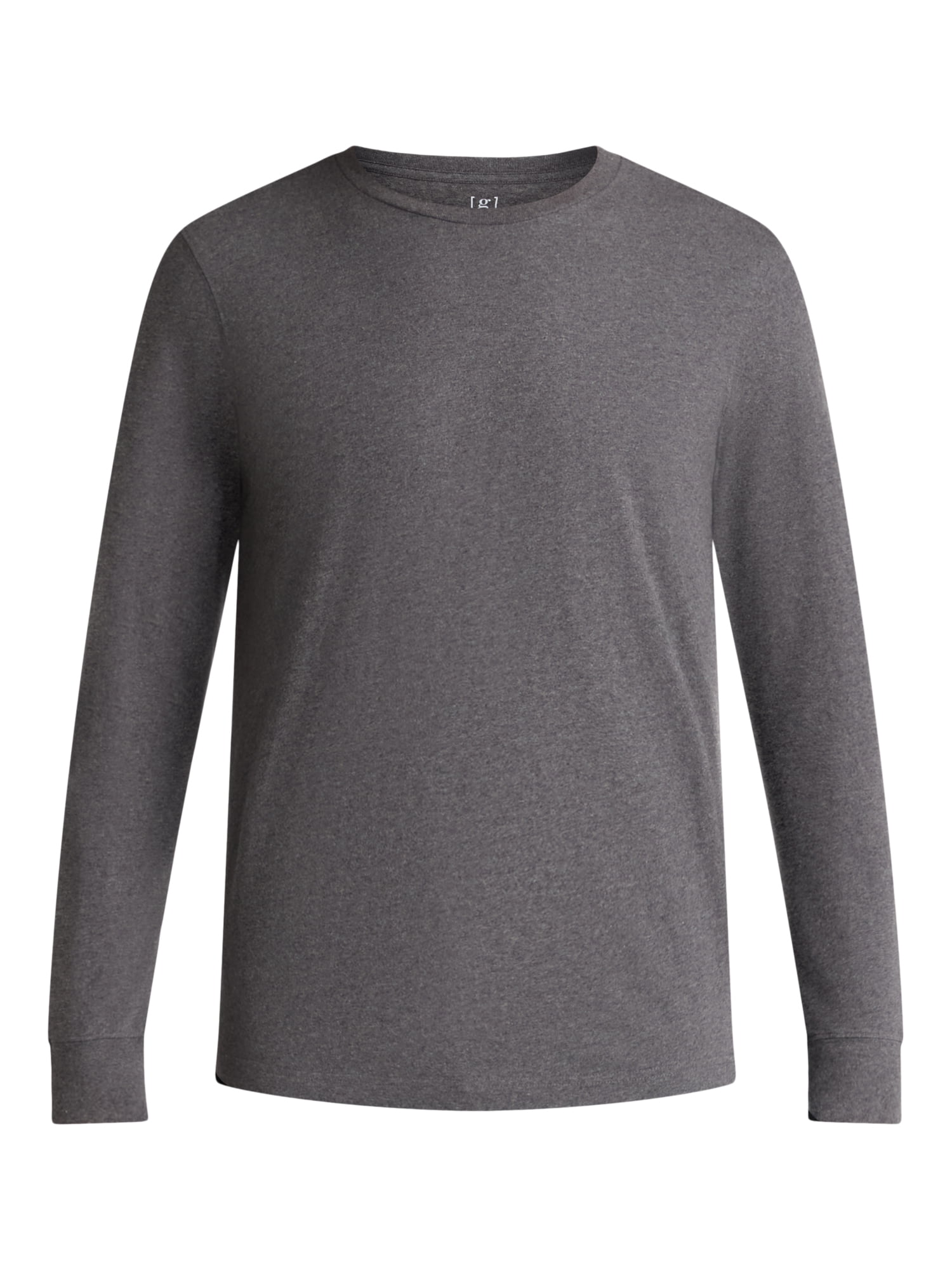 (3 pack) George Men's & Big Men's Relaxed Fit Cotton Crewneck T-Shirt with Long Sleeves, Size XS-3XL