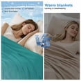 thumbnail image 2 of Teal Brown Ombre Cooling Blanket,Lightweight Breathable Summer Throw Blanket with Double Sided Cold Effect,Turquoise Gradient Modern Abstract Art Picnic Blankets Bed Sheet for Hot Sleepers 50"x60", 2 of 8