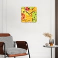 thumbnail image 2 of Square Wall Clock,Citrus Fruits Including Oranges And Lemon Slices,Silent Non-Ticking Wall Clock Decor for Home Office Kitchen Living Room Bedroom(16inch), 2 of 4