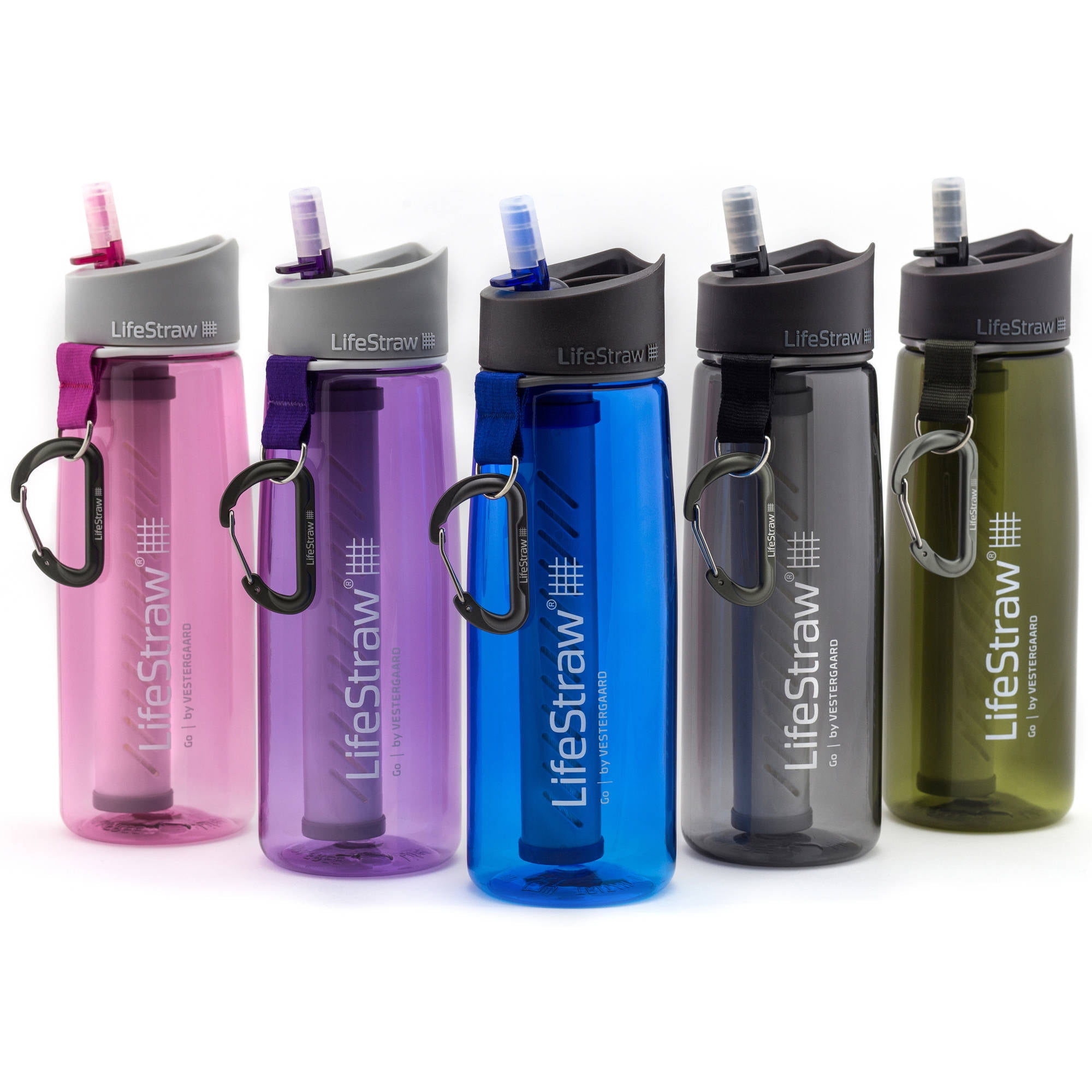 LifeStraw Go 2-stage water bottle with filter, transparent