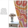 thumbnail image 5 of Retro 70s Groovy Curtains, Vintage Abstract Funky Modern Art Window Drapes Boho Pink Orange Spiral Swirl Waves Window Treatments for Bedroom Living Room 42x63in, 5 of 6