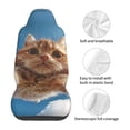 thumbnail image 5 of Sikiie Playful Cat Fisheye View Car Seat Protector 2 Pack Car Seat Cushion Mat, Car Seat Covers for SUV, Truck, Van, 5 of 7