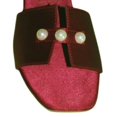 thumbnail image 5 of Sandalia Itzanab de Mujer Textil color Vino de Piso Talla 26 1 Par, 5 of 5