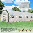 thumbnail image 5 of Jocisland 36x10x7 FT Large Walk-in Tunnel Greenhouses for Outdoors with Watering System 2 Zipper Doors, Heavy Duty Greenhouse Upgraded Galvanized Steel Frame 12 Windows, Green/White, 5 of 8