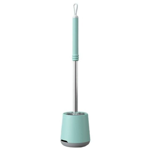 Compact Toilet Brush & Holder, Stainless Steel Toilet Brush With Holder, Space Saving for Storage, Deep Cleaning, Drip-Proof, Easy to Assemble, 1 Set, 4.72x28.35"