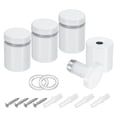 thumbnail image 1 of Lot de 4 Vis de Signalisation en Acier Inoxydable 3/4 Pouces x 1 Pouces, Blanc, 1 of 6