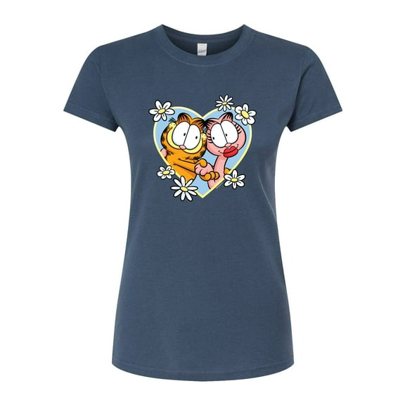 Garfield - Arlene Heart - Juniors Fitted Graphic T-Shirt