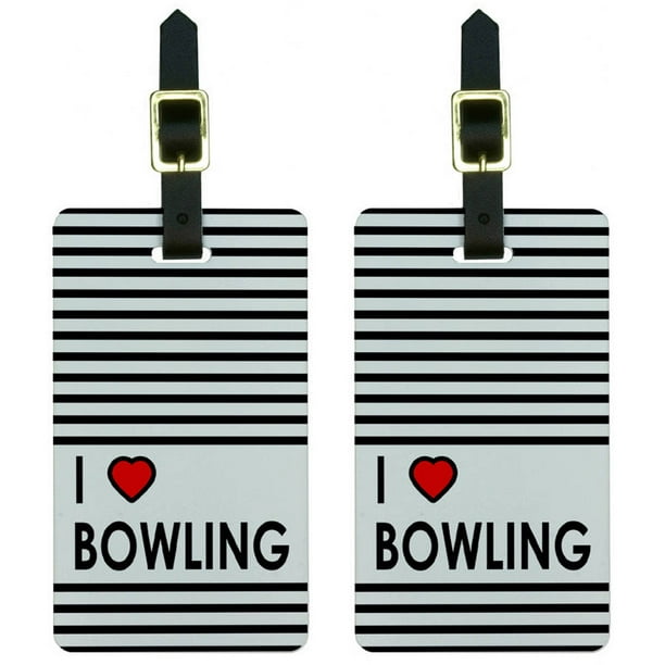 Graphics and More I Love Heart Bowling Luggage Tags Suitcase CarryOn