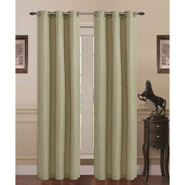 Union Square Room Darkening Grommet Window Panel Curtain Heavy Linen