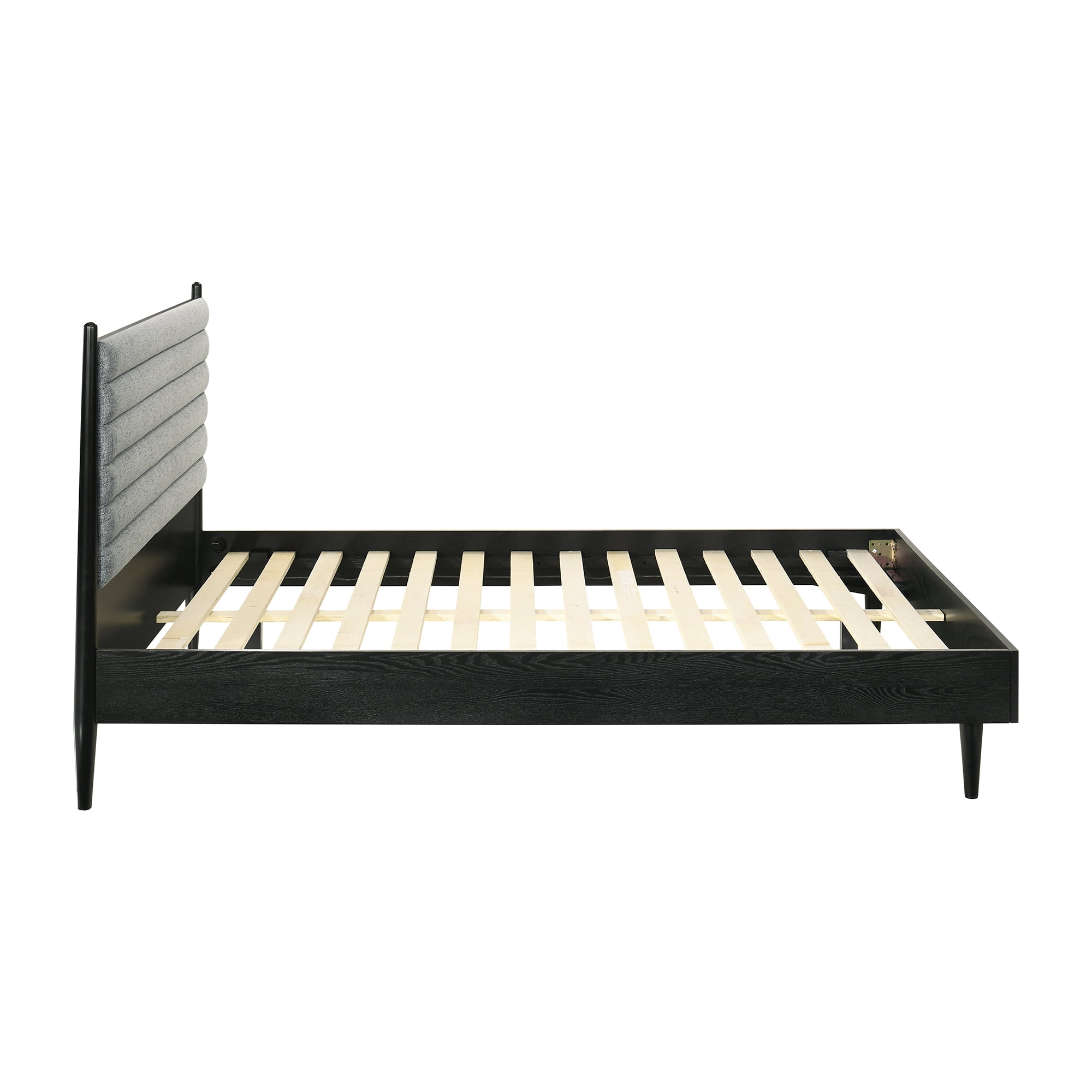 Artemio Queen Platform Wood Bed Frame in Black Finish