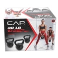 thumbnail image 4 of CAP Barbell 30lb Cement-Filled Kettlebell Set (5, 10, 15 lbs), Black, 4 of 6