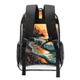 thumbnail image 2 of Honeii Serene Ocean Sunset Print Clear Backpack Heavy Duty Transparent Bag 17" See Through BookBag for Women Men Adults Work Festival Sports Travel, 2 of 7