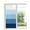 Blue, variant on Window Privacy Film, Ombre Black Aqua UV Sun Blocking Window Tint Film Heat Control One Way Blackout Window Film, Simple Modern Farmhouse Stripes Non Adhesive Static Cling Window Sticker 19.6x39.3 In