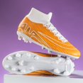 thumbnail image 2 of Zapatos de fútbol profesionales para hombres y mujeres, botas de entrenamiento de tobillo con picos largos, entrenamiento de hierba interior, partido ultraligero, venta al por mayor, 2 of 5